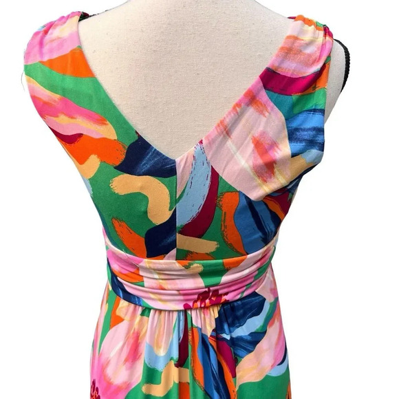 Pappagallo Resort Wear Maxi Dress, Size XS Vacation Hawaiian Sleeveless - Picture 8 of 12